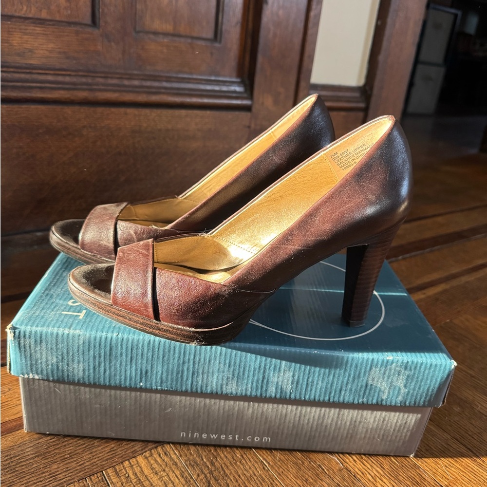 Worthington Brown Genuine Leather
Open Toe Heels